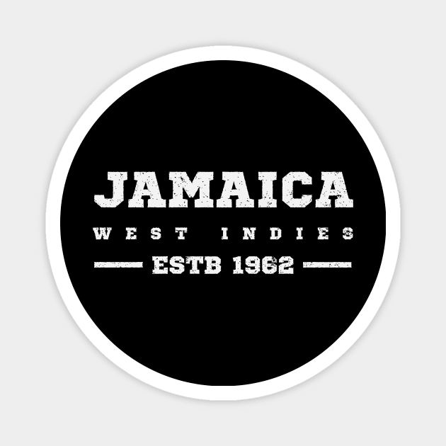 Jamaica Estb 1962 West Indies Magnet by IslandConcepts